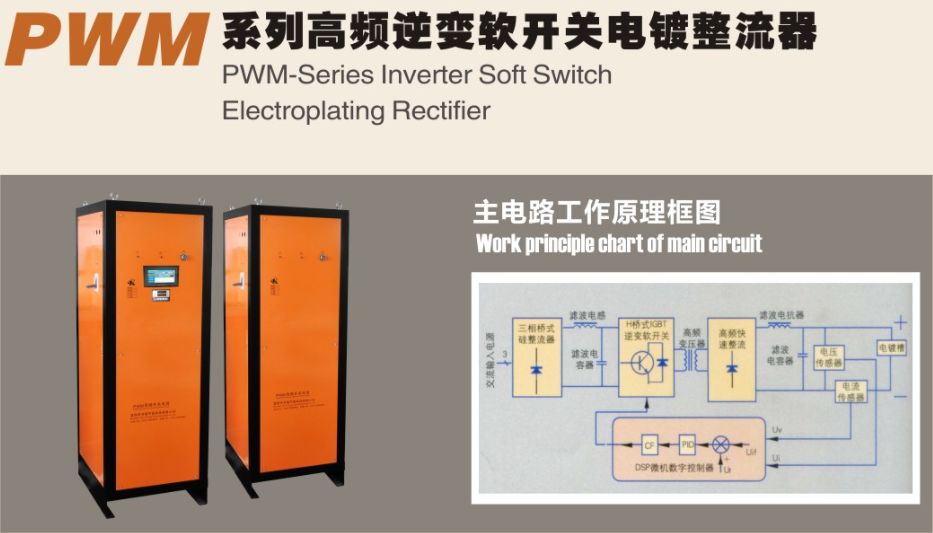 大功率高頻逆變開關電鍍整流機